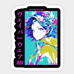 Vaporwave Aesthetic Anime Manga Girl Japanese Streetwear Sticker